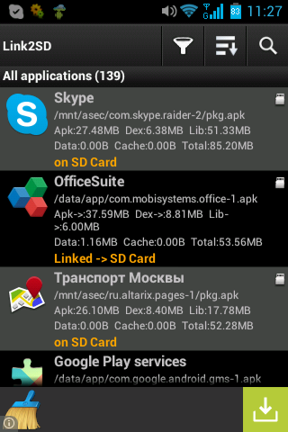 Link2SD Link2SD application